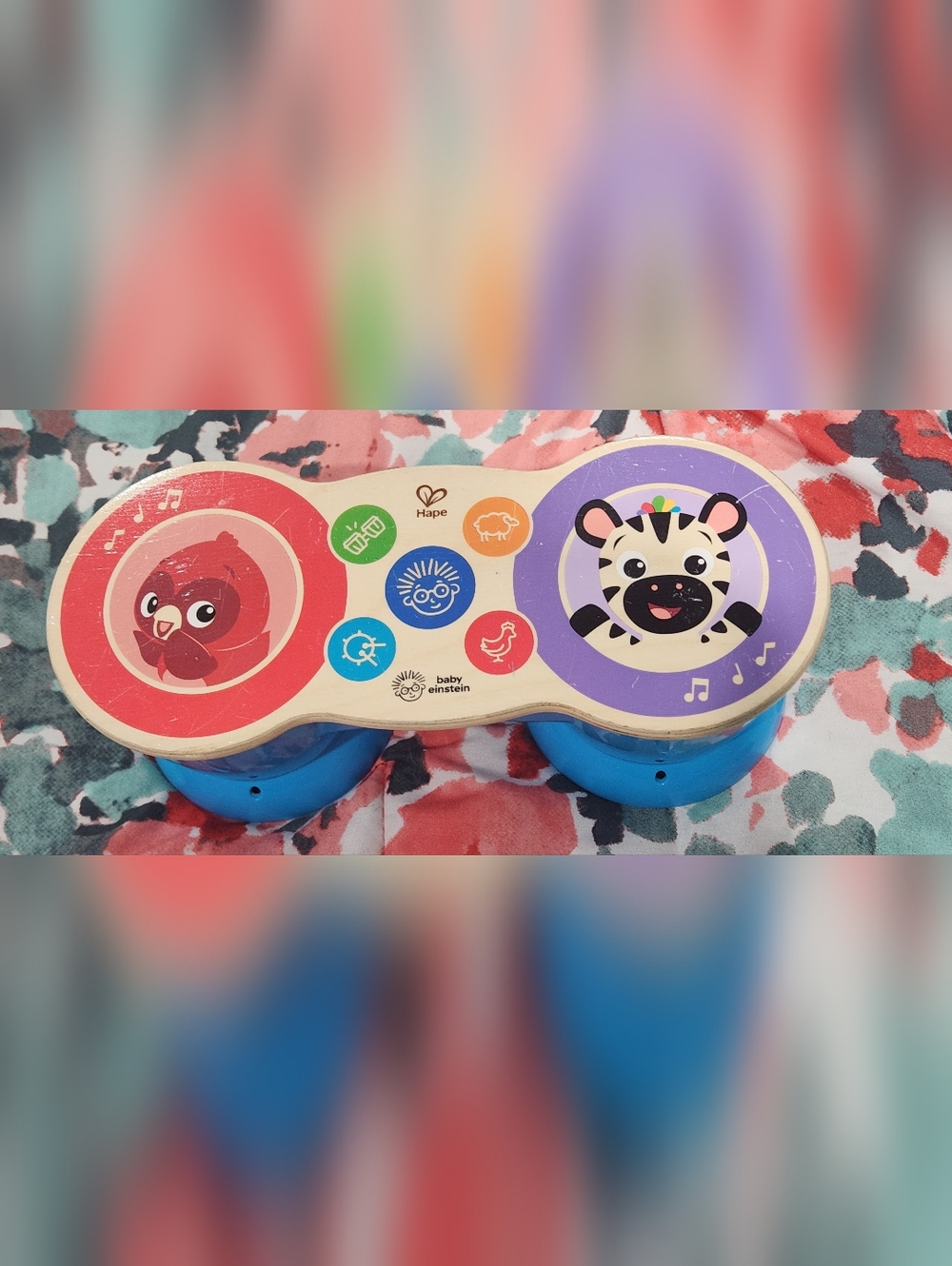 Baby Einstein Upbeat Tunes Magic Touch Wooden Drum Musical Toy